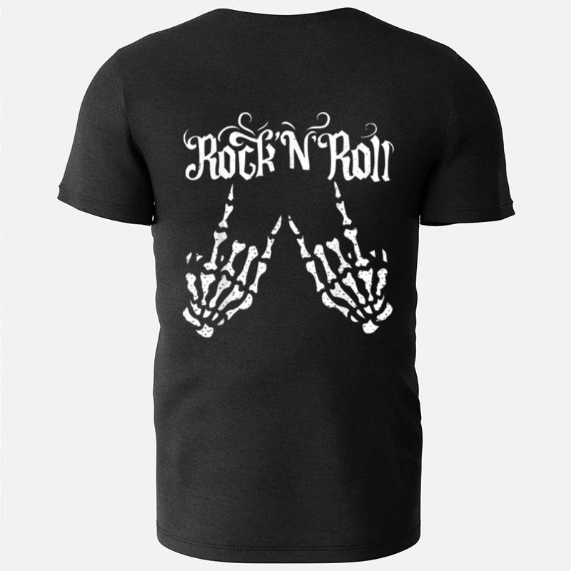 Rock On Rock Star Rock And Roll Skeleton Hands RockN'Roll T-Shirts